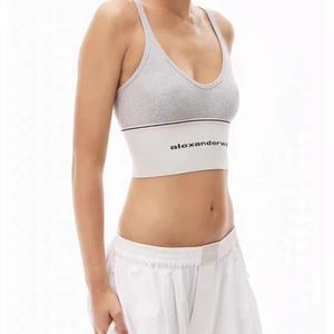 NWOT Alexander Wang logo elastic bra in ribbed jersey